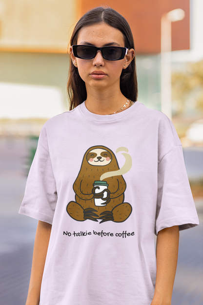 No Talkie Before Coffee – Powered by Caffeine, Fueled by Silence ☕️😴