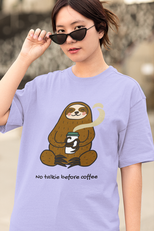 No Talkie Before Coffee – Powered by Caffeine, Fueled by Silence ☕️😴
